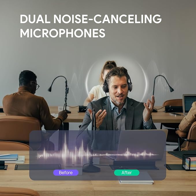 Yealink UH37 USB Headset with Mic, Wired Headset with Noise Cancelling - Image 2