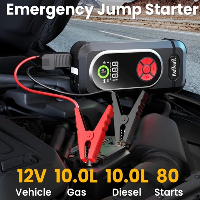 Jump Starter with Air Compressor, 4000A Car Battery Jump Starter Portable 150 - Image 2