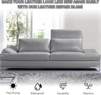 Gray Leather Recoloring Balm, Leather Couch Scratch/Stain Remover, Leather - Image 7