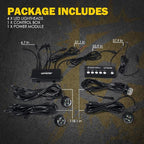 Xprite White Amber LED Hideaway Strobe Lights Kit 20 Flashing Patterns - Image 7