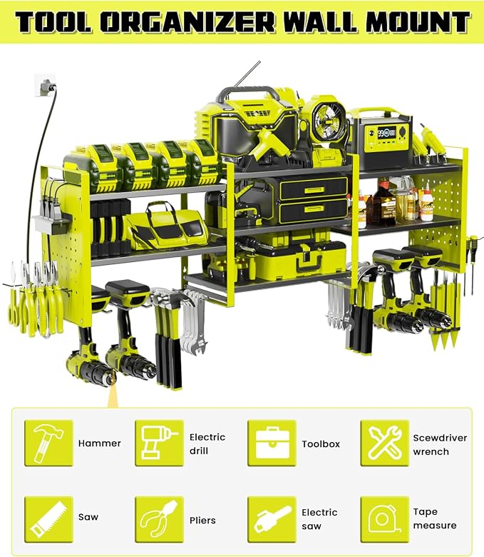 Heavy-Duty 48" Wall Mount Power Tool Organizer - Image 4
