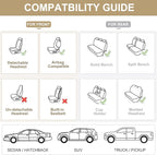 Car Seat Covers Full Set, Front and Rear Seat Covers - Image 8