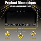 Jesus is Lord License Plate Frame Christian License Plate Holder Stainless - Image 2