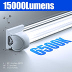 Barrina 8FT LED Shop Light, 100W 15000LM 6500K Super Bright White, Linkable - Image 2