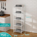 SINGAYE 5 Small Wire Shelves Kitchen Pantry Close Home Organizers and Storage - Image 3