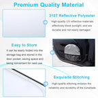 Premium Windshield Sun Shade for 2018-2025 Jeep Wrangler JL JLU & 2020-2025 - Image 7