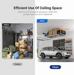 FLEXIMOUNTS 4x8 Overhead Garage Storage Rack, Adjustable Organization System - Image 3