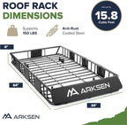 ARKSEN 64 x 34 x 6 Inch Universal Roof Rack - Image 8