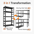 3000LBS Wire Shelving Unit, 5 Tier Adjustable Metal Storage Shelves - Image 7