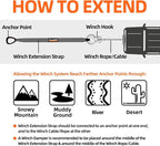 ALL-TOP Winch Extension Strap 2in x 65.6ft Min Break Strength 11000Lbs - Image 5