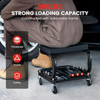 Rolling Creeper Garage/Shop Seat, 260LBS Capacity Padded Workshop Stool - Image 2