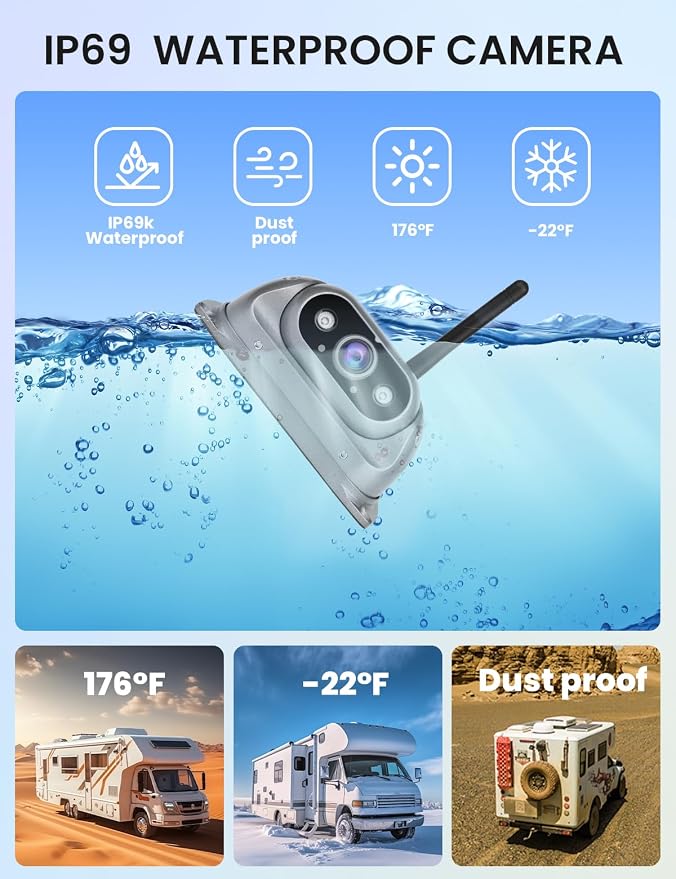 2.5D Display Wireless reversing Camera System FHD 1080P 10.26-inch touchable - Image 4