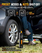 NEVERLAND Tire Inflator Portable Air Compressor - 20000mAh 150PSI Car Tire Air - Image 4