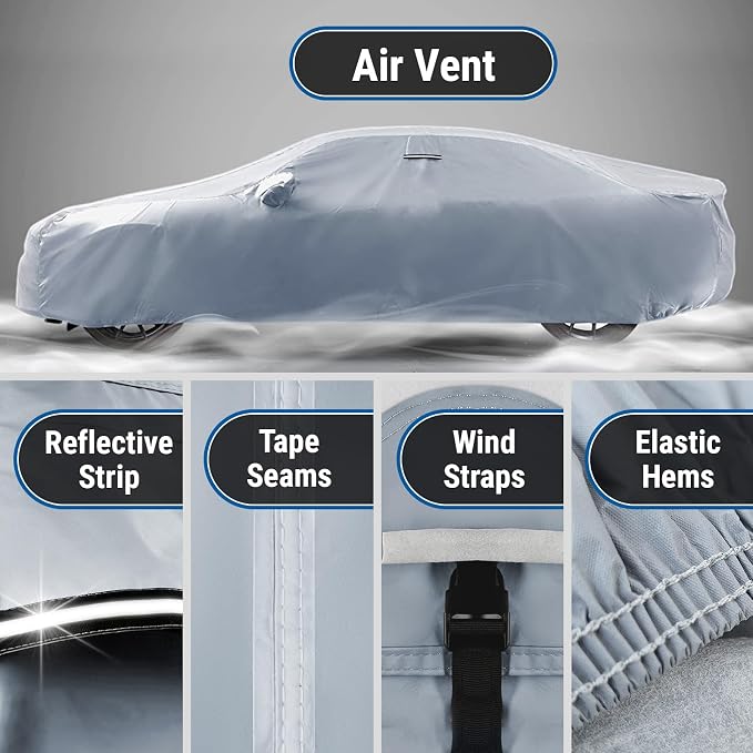 iCarCover Custom Car Cover for Buick Century Wagon Waterproof All-Weather Rain - Image 5