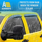 Extra Durable Window Deflectors Tape-On Window Visors Rain Guards Fit - Image 2