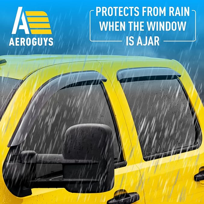 Extra Durable Window Deflectors Tape-On Window Visors Rain Guards Fit - Image 2