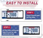 2Pack US Flag License Plate Frames- Heavy Duty Rustproof Flag License Plate Tag - Image 5