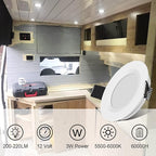 RV Boat Recessed Ceiling Light 6 Pack 12V LED Puck Light - Image 3