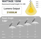 10 Pack 150W UFO Led High Bay Light 6000K Daylight, Commercial Bay Lighting - Image 4