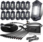 R3 White LED Rock Lights Kit 12PCS by LEDMIRCY