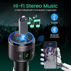 Upgraded V5.0 FM Transmitter for Car-Brown… - Image 8