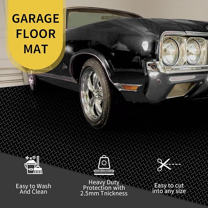 Premium Garage Floor Mat, Commercial Grade Heavy Duty Parking Mat - Image 2