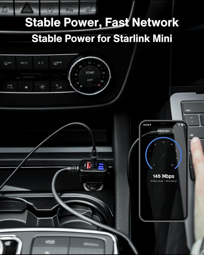 Car Charger Cable for Starlink Mini 10FT - Image 4