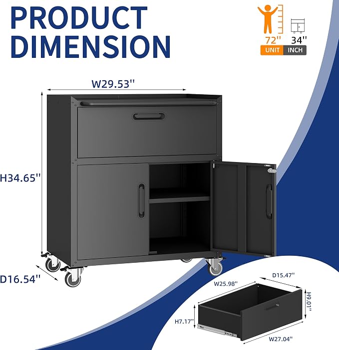 Metal Garage Storage Cabinet - Image 3