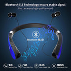 AMORNO Foldable Bluetooth Headphones Wireless Neckband Headset - Image 3