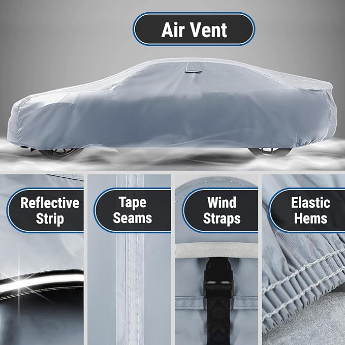 iCarCover Custom Car Cover for Chevy El Camino Waterproof All Weather Rain Snow - Image 5