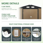 8X6FT Outdoor Steel Storage Shed - Image 3
