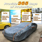 KEYOOG Universal Waterproof Heavy Weight Full Car Covers, Fit Pickup, All - Image 7