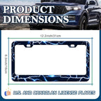 Blue Lightning License Plate Frames - Image 2