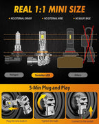FAHREN 9006 LED Bulbs, 60000LM Super Bright, Real 1:1 Design, 6500K Cool White - Image 4