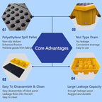 Drum Containment Spill Pallet, Industrial Nestable Oil Drums Leak-Proof Tray - Image 4