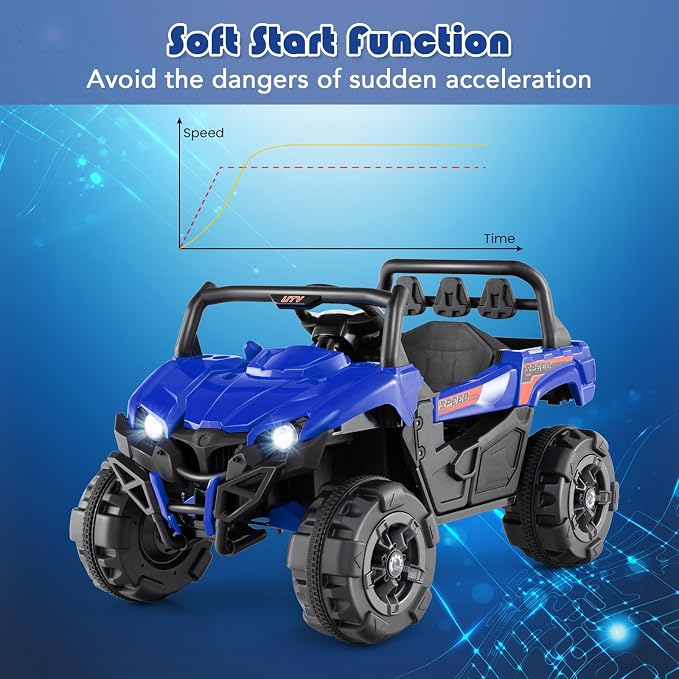 OLAKIDS 12V Ride on Car UTV, Battery Powered Off-Road Kids Electric Vehicles - Image 7