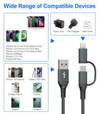 USB to USB C and Lightning Cable Support Apple Carplay & Android Auto - Image 6
