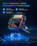 Nulaxy 54W Bluetooth 5.3 Car Adapter - Image 3