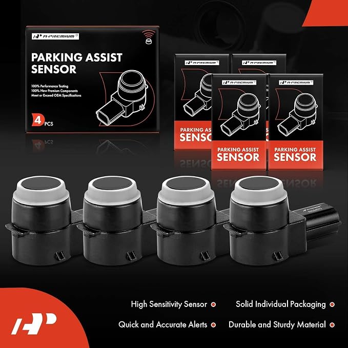 A-Premium 4-PC Reverse Backup Parking Aid Assist Sensor Compatible - Image 3