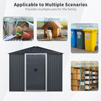 4x8 FT Outdoor Storage Shed, Metal Garden Shed - Image 7
