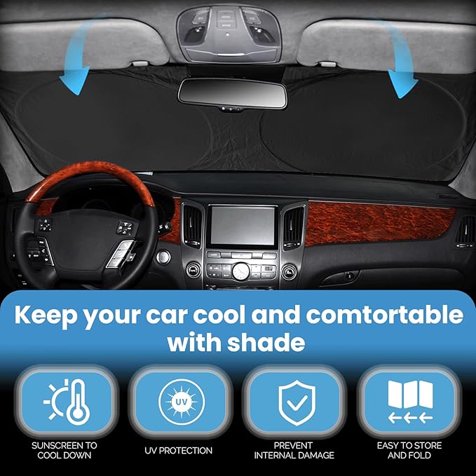 Custom Fit Sentra Windshield Sunshade - Image 2