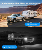 AUTO-VOX RV Backup Camera Wireless System: Left/Right Side Cameras, Adjustable - Image 2