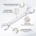 HARFINGTON 2pcs Double Open End Wrench 12mm x 13mm Metric 15 Degree Offset - Image 4