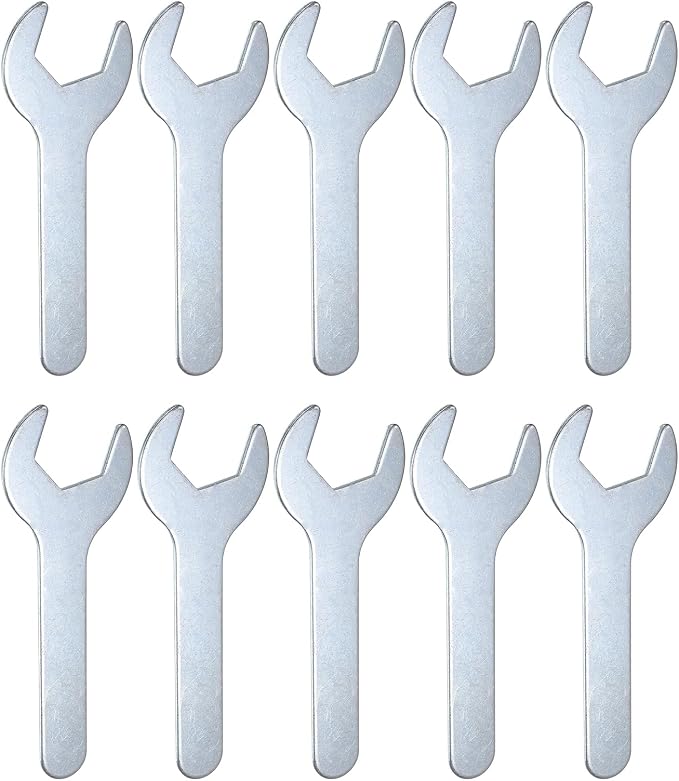 HARFINGTON 10pcs Small Wrench 24x120x2.3mm Metric U-Shaped Single Open Ended by HARFINGTON