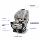 Graco Extend2Fit Convertible Baby Car Seat, Rear and Forward Facing, Adjustable - Image 7