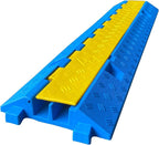 1 Pack Blue Rubber Cable Ramp Hose Cable Protector Ramp 2 Channel 22000Lbs Load - Image 8