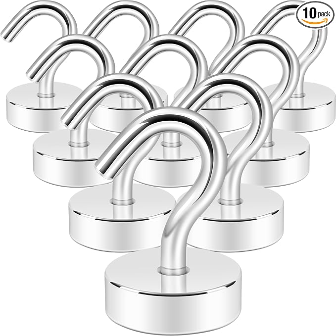 Neosmuk Magnetic Hooks, Cruise Ship Essentials, 30lb+ Heavy Duty Magnetic Hooks by Neosmuk