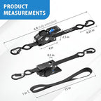 HandT USA Based Retractable Ratchet Straps 1in x 6ft - Image 7
