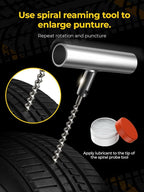 Tire Repair Kit with Plugs Fix Punctures & Plug Flats with Ease - Image 3