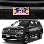 Flowers License Plate Frame Car Universal Stainless Steel Accessories - Image 2